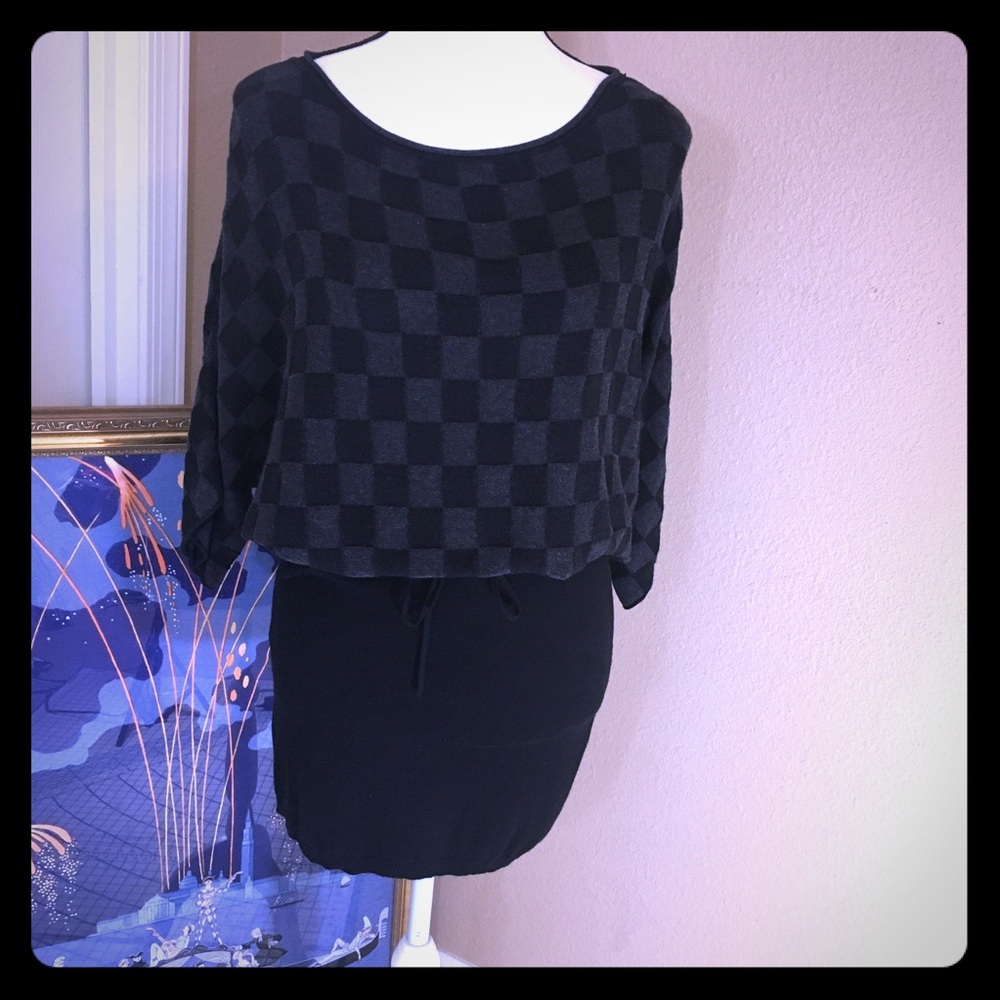 max studio specialty projects dress check knit xs